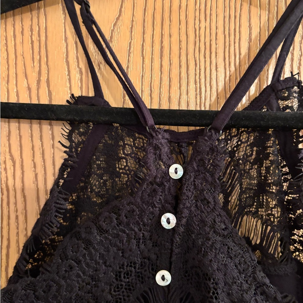 Free People Black Lace Mini Dress NWT - Picture 7 of 15